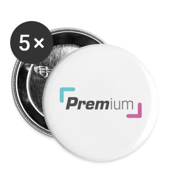 Einfach Premium - Buttons groß 56 mm (5er Pack) - Weiß - Vorne