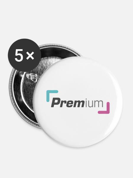 Einfach Premium - Buttons groß 56 mm (5er Pack) - Weiß