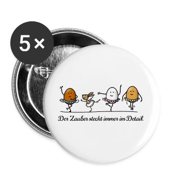 Ostern - Buttons groß 56 mm (5er Pack) - Weiß - Vorne