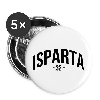 Isparta 32 Turquie Turquie Cadeau Vacances TR Türk - Lot de 5 grands badges (56 mm) - blanc - Devant