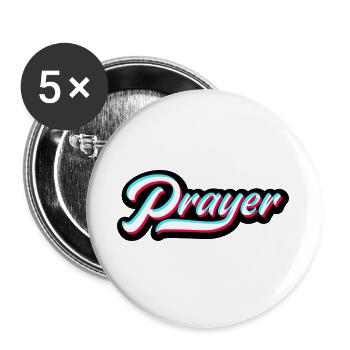 Jesus Glaube Christ Bibel Gebet - Buttons groß 56 mm (5er Pack) - Weiß - Vorne