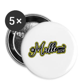 Malle 2024 Palm Tree Mallorca - Lot de 5 grands badges (56 mm) - blanc - Devant