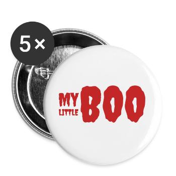 Design du t-shirt de l’enfance My Little Boo - Lot de 5 grands badges (56 mm) - blanc - Devant