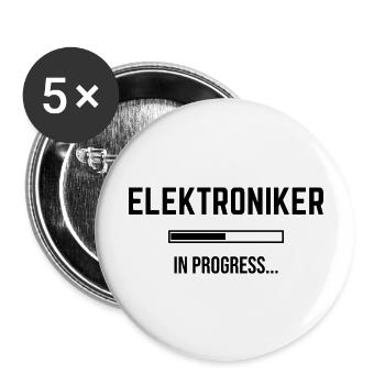 Technicien en électronique En Progression - Lot de 5 grands badges (56 mm) - blanc - Devant