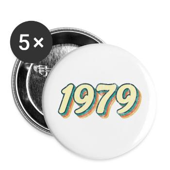 1979 - Buttons large 2.2''/56 mm (5-pack) - white - Front