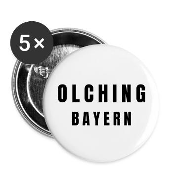 Olching, Bavière - Lot de 5 grands badges (56 mm) - blanc - Devant