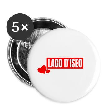 Iseosee Sommer Iseo T-Shirts T-Shirts Sweatshirts - Buttons groß 56 mm (5er Pack) - Weiß - Vorne
