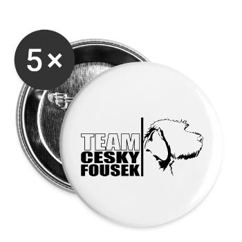 ÉQUIPE Cesky Fousek Chien Chien Wilsigns - Lot de 5 grands badges (56 mm) - blanc - Devant