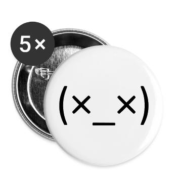 Augen schließen und durchatmen! 😵‍💫 - Buttons groß 56 mm (5er Pack) - Weiß - Vorne
