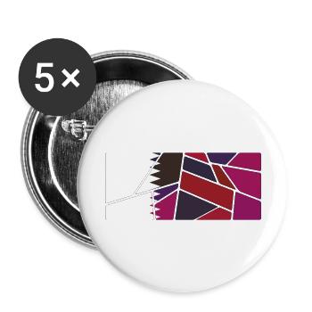 Qatar as Qatar - Buttons large 2.2''/56 mm (5-pack) - white - Front