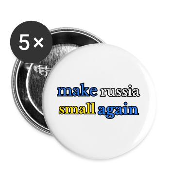 Make russia small again, blue yellow - Buttons large 2.2''/56 mm (5-pack) - white - Front