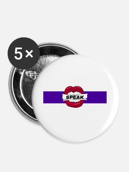 Speak - Buttons groß 56 mm (5er Pack) - Weiß
