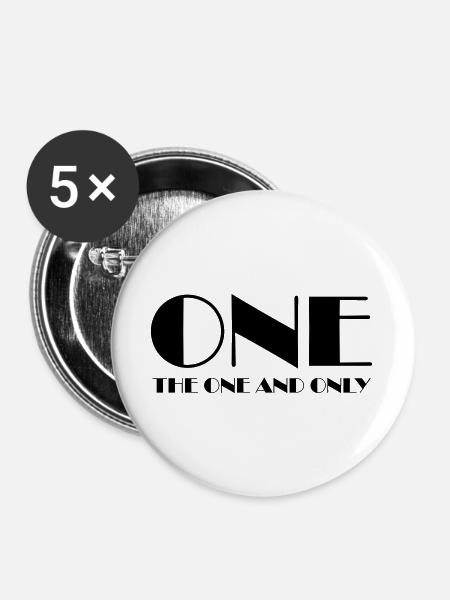 ONE - Buttons groß 56 mm (5er Pack) - Weiß