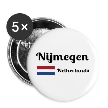 Nijmegen Netherlands - Stylish prints - Buttons large 2.2''/56 mm (5-pack) - white - Front