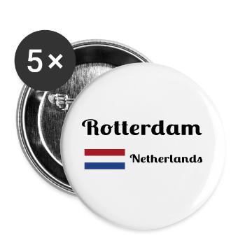 Rotterdam Netherlands- Stylish prints - Buttons large 2.2''/56 mm (5-pack) - white - Front