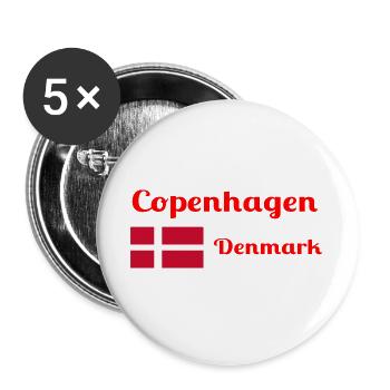 Copenhagen Denmark - Stylish prints - Buttons large 2.2''/56 mm (5-pack) - white - Front