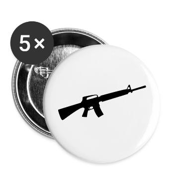 Weapon Gun - Buttons large 2.2''/56 mm (5-pack) - white - Front