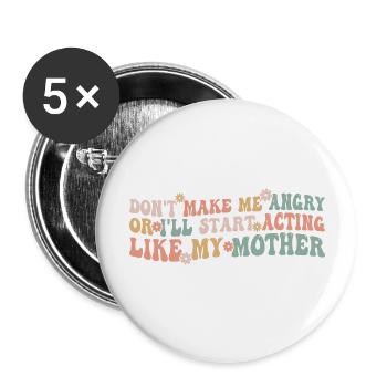 Ich werde nicht als eine Frau in Erinnerung bleiben, die ihren Mund hielt - Buttons groß 56 mm (5er Pack) - Weiß - Vorne