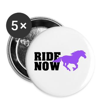 ride now - Buttons large 2.2''/56 mm (5-pack) - white - Front
