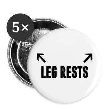 leg rests - Buttons large 2.2''/56 mm (5-pack) - white - Front
