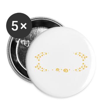 Frankreich Eguisheim text - Buttons groß 56 mm (5er Pack) - Weiß - Vorne