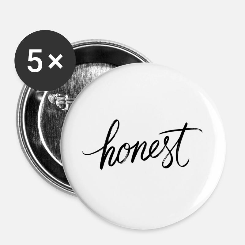 honest - Buttons groß 56 mm (5er Pack) - Weiß