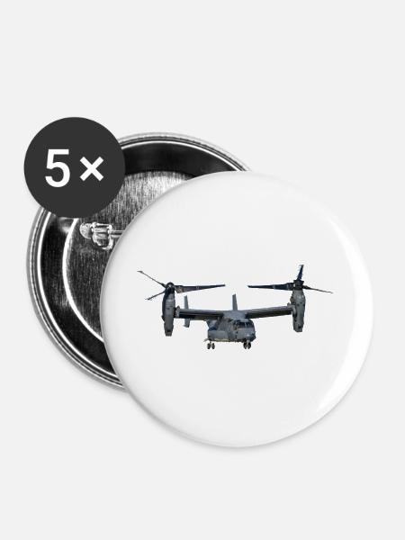V-22 Osprey - Buttons groß 56 mm (5er Pack) - Weiß