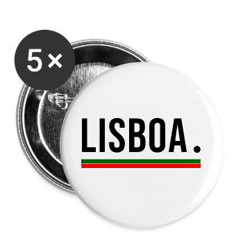 Lisboa – Minimal Streetwear Shirt - Buttons large 2.2''/56 mm (5-pack) - white - Front
