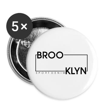 Wild Night Landscape With Moon And Stars - Buttons large 2.2''/56 mm (5-pack) - white - Front