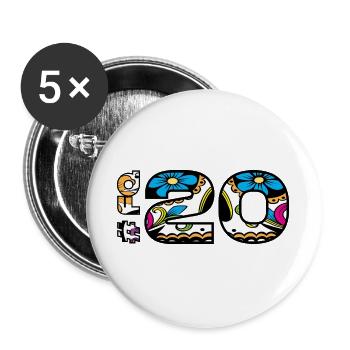 FQ20-2025-misano - Lot de 5 grands badges (56 mm) - blanc - Devant