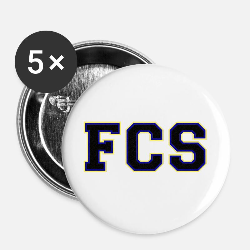 FCS - 1.FC Saarbrücken - Buttons groß 56 mm (5er Pack) - Weiß