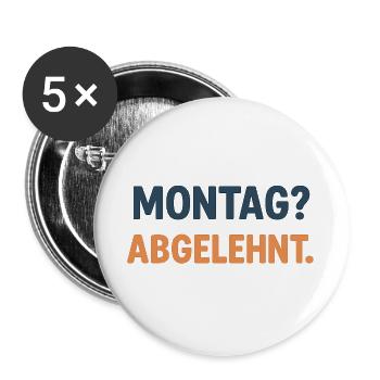 Monday Rejected Graphic T-Shirt - Buttons large 2.2''/56 mm (5-pack) - white - Front