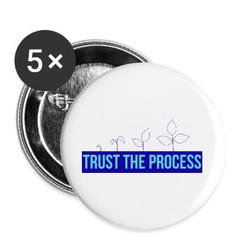 Trust the process plantlets - Buttons large 2.2''/56 mm (5-pack) - white - Front