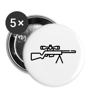 sniper - Buttons large 2.2''/56 mm (5-pack) - white - Front