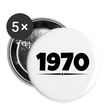 Geschenk von 1970 - Buttons groß 56 mm (5er Pack) - Weiß - Vorne