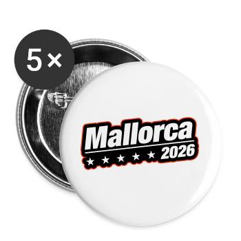 Mallorca 2026 - Buttons large 2.2''/56 mm (5-pack) - white - Front