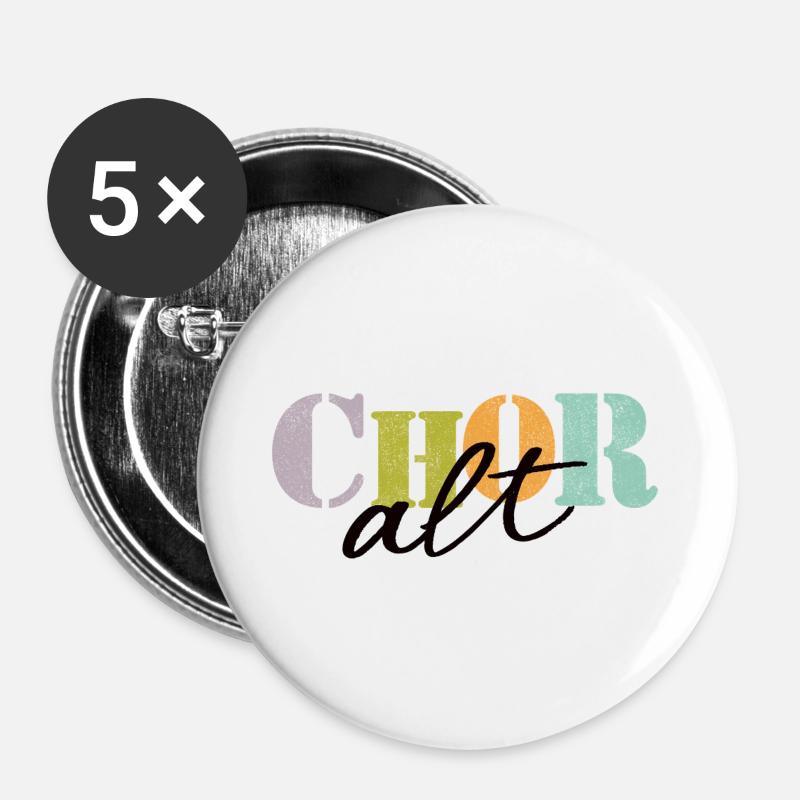 Choir Alto - Buttons large 2.2''/56 mm (5-pack) - white
