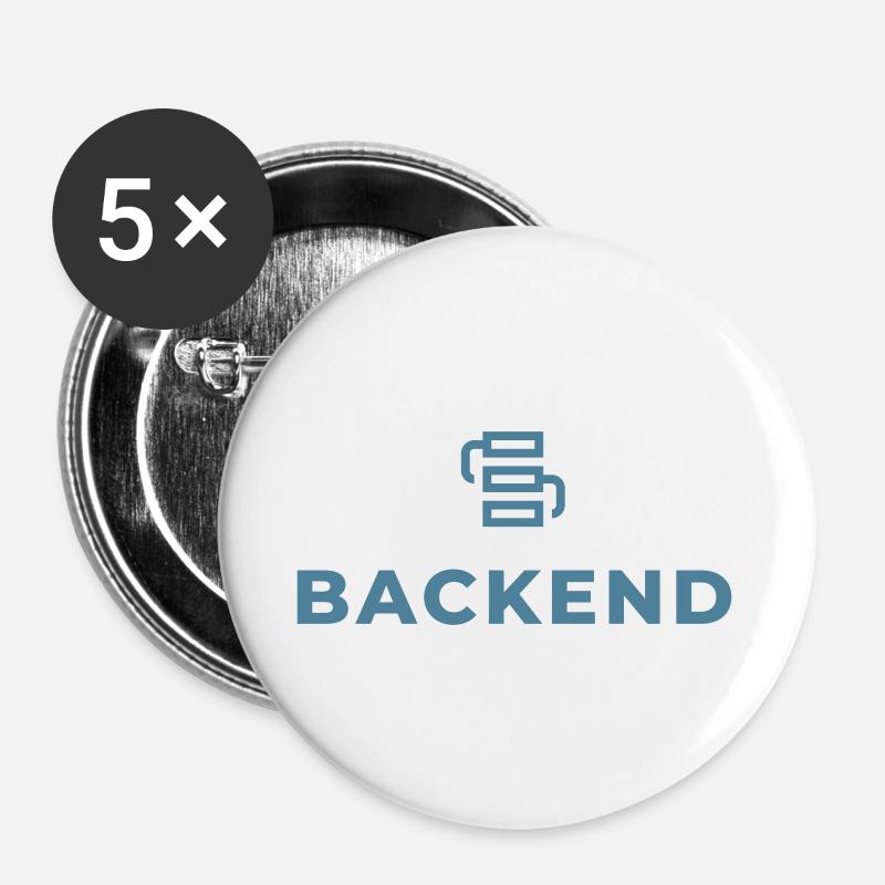 Backend Link Logo - Buttons large 2.2''/56 mm (5-pack) - white