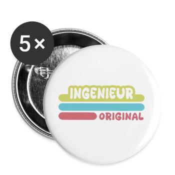 Engineer - Buttons large 2.2''/56 mm (5-pack) - white - Front