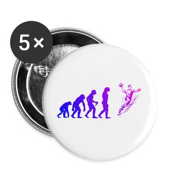 Handball Love to Wear pour les hommes - Lot de 5 grands badges (56 mm) - blanc - Devant