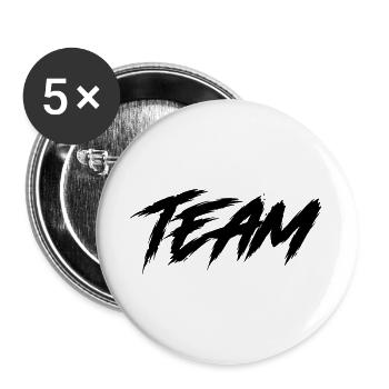 Équipe - Lot de 5 grands badges (56 mm) - blanc - Devant