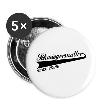 Mother-in-law 2026, best mother-in-law ever - Buttons large 2.2''/56 mm (5-pack) - white - Front