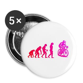 Roadbike Fokus pur - Buttons groß 56 mm (5er Pack) - Weiß - Vorne