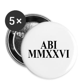 Abitur 2026 - Abitur - Roman numerals - Latin - Buttons large 2.2''/56 mm (5-pack) - white - Front