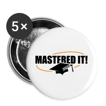 Master 2026 Graduation Graduation - Buttons large 2.2''/56 mm (5-pack) - white - Front