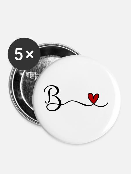 B - Buttons groß 56 mm (5er Pack) - Weiß