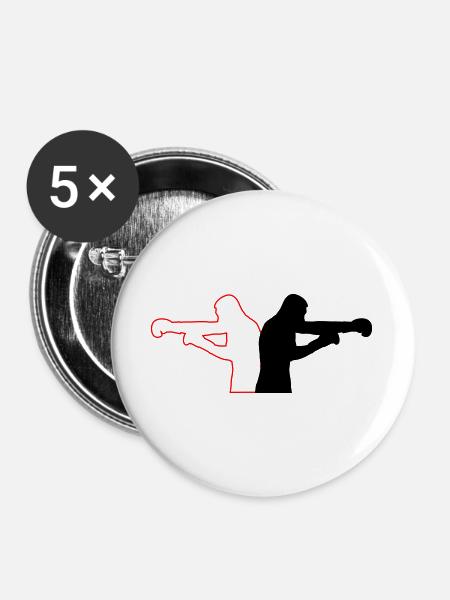 Boxen - Buttons groß 56 mm (5er Pack) - Weiß