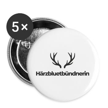 Härzbluetbündnerin - Buttons groß 56 mm (5er Pack) - Weiß - Vorne