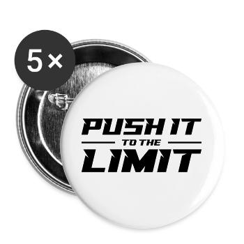 Push It To The Limit - Buttons large 2.2''/56 mm (5-pack) - white - Front