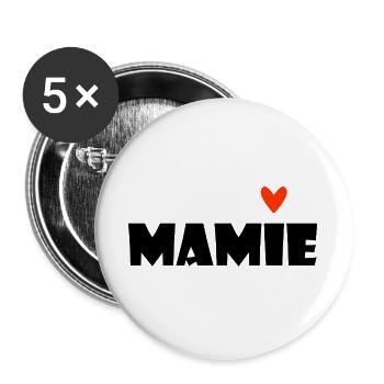 GRANNY. MAMMA. GRANDMOTHER. MOTHER'S DAY. GIFT - Buttons large 2.2''/56 mm (5-pack) - white - Front